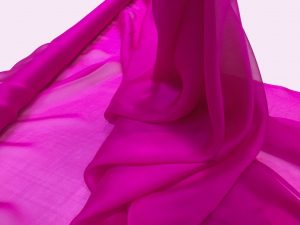 Voal chiffon de matase naturala fuchsia
