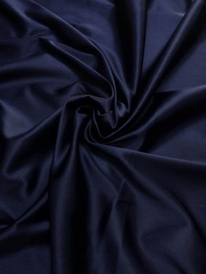 Satin gros elastic bleumarin