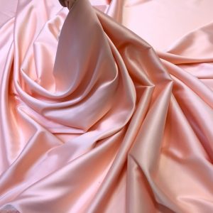 Satin gros elastic roz-piersiciu pastel