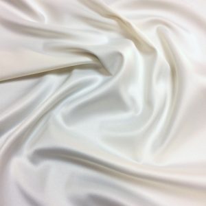 Satin gros elastic ivoire