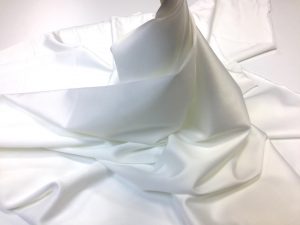 Satin gros elastic ivoire