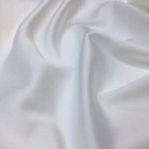 Satin gros elastic alb