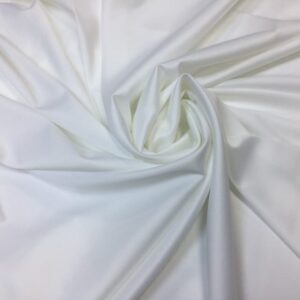 Satin gros elastic alb