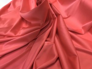 Satin gros elastic coral