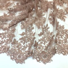 Broderie nude rose