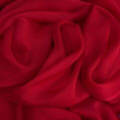 Voal chiffon de matase naturala rosu