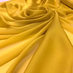 Voal chiffon de matase naturala galben-ocru