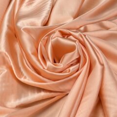 Satin de matase naturala cu elastan piersiciu