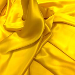Satin de matase naturala fara elastan galben