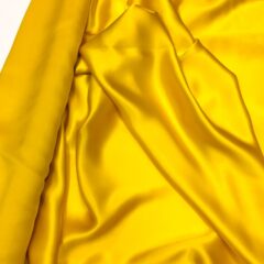 Satin de matase naturala fara elastan galben
