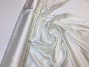 Satin de matase naturala fara elastan ivoire