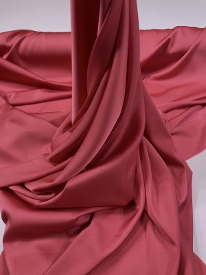 Imitatie satin de matase roz-coral