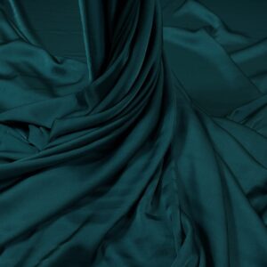 Imitatie satin de matase verde-marin