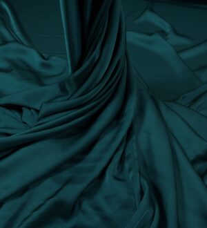 Imitatie satin de matase verde-marin