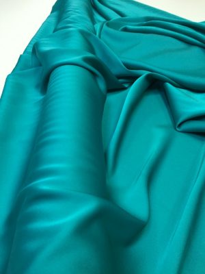 Imitatie satin de matase verde-turcoaz