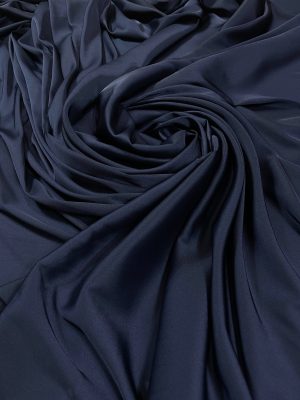 Imitatie satin de matase albastru-inchis