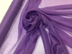 Voal chiffon de matase naturala lila