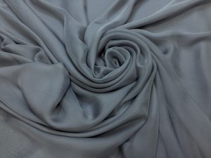 Voal chiffon de matase naturala gri