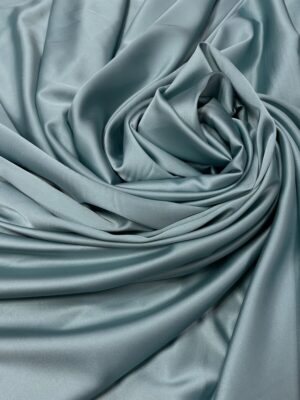 Imitatie satin de matase verde-jad prafuit