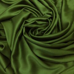 Batist de bumbac satinat verde-lime inchis