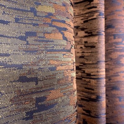 Material draperie degrade bej-cognac-terracotta