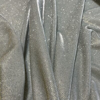 Lurex argintiu-verde cu sclipici