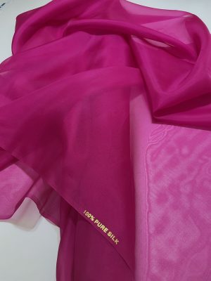 Organza de matase naturala magenta