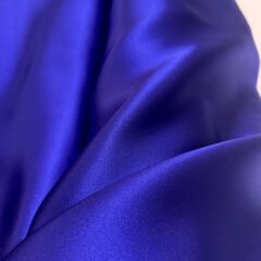 Satin de matase naturala fara elastan albastru royal-indigo