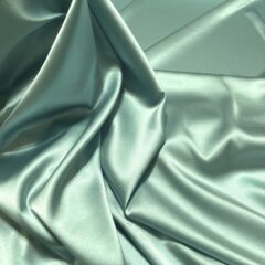Satin de matase naturala cu elastan aqua