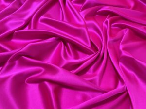 Satin de matase naturala cu elastan fuchsia