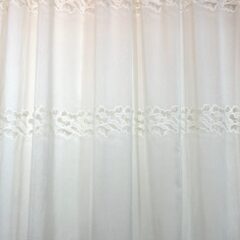 Perdea crem imitatie in cu broderie