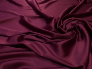 Satin gros elastic bordeaux inchis