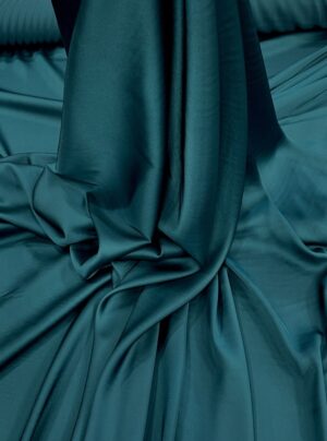 Imitatie satin de matase albastru-marin prafuit