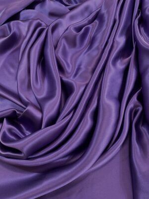 Satin de matase naturala fara elastan lila