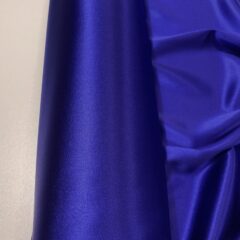 Satin de matase naturala cu elastan albastru royal- indigo