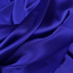 Satin de matase naturala cu elastan albastru royal- indigo