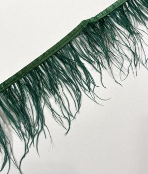 Banda satinata verde-marin cu fulgi de strut