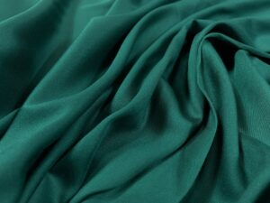 Batist de bumbac satinat verde-marin inchis