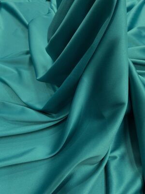 Satin gros elastic verde-turcoaz