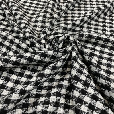 Stofa ivoire-negru cu insertii metalizate