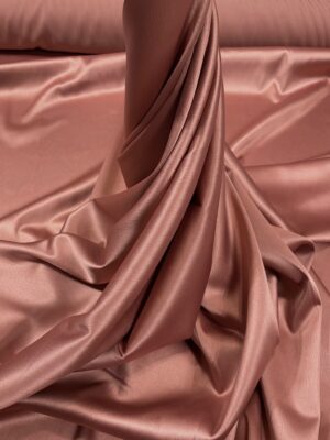Satin gros elastic terracotta-rose