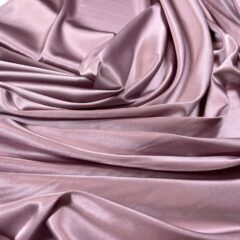 Satin de matase naturala cu elastan roz-lila prafuit