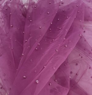 Tulle orhidee-prafuit cu perle