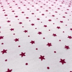 Tulle fuchsia cu stelute