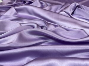 Satin de matase naturala cu elastan lila