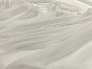 Tulle mesh elastic ivoire