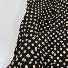 Tesatura tip viscoza neagra cu buline bej