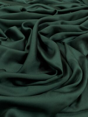 Batist de bumbac satinat verde-pin