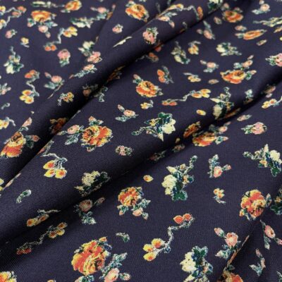Batist de bumbac cu imprimeu floral