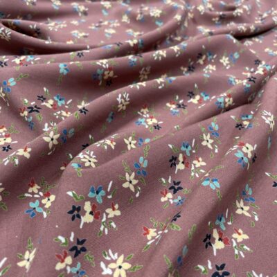 Batist de bumbac cu imprimeu floral